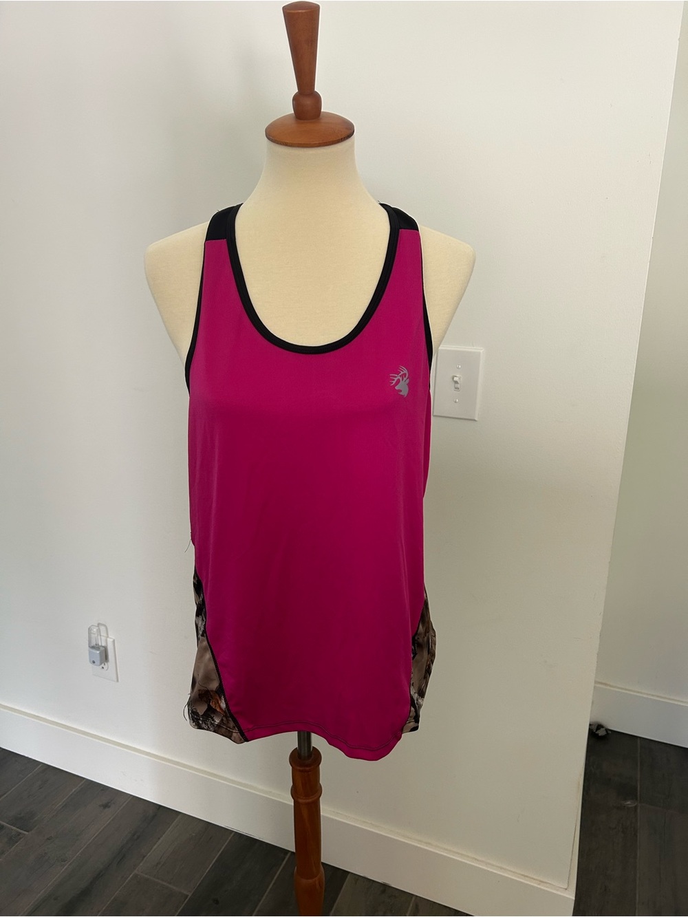 Legendary Whitetails Fuchsia Racerback Tank with Black Trim
